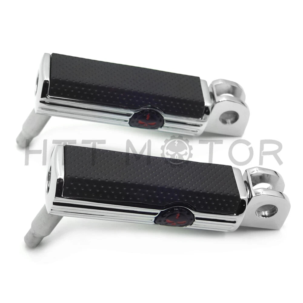 Skull Footrest Footpegs for Kawasaki Vulcan 900 Classic & Suzuki Boulevard M95