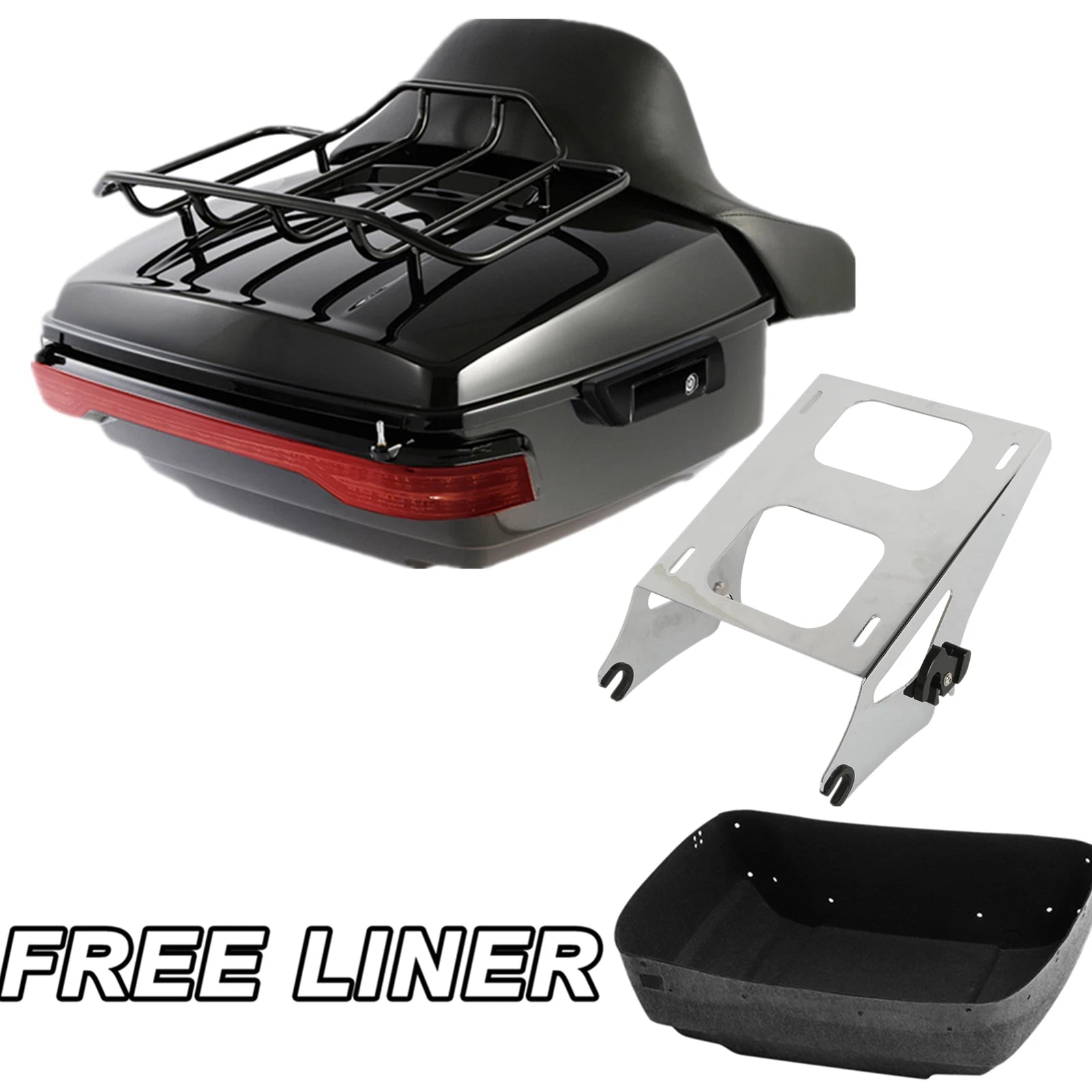 Trunk Backrest Mount Rack Light for Harley Electra Road Glide (2014–2025)