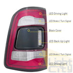 Full LED Tail Light Black Trim LH for RAM 1500 (2019–2023)