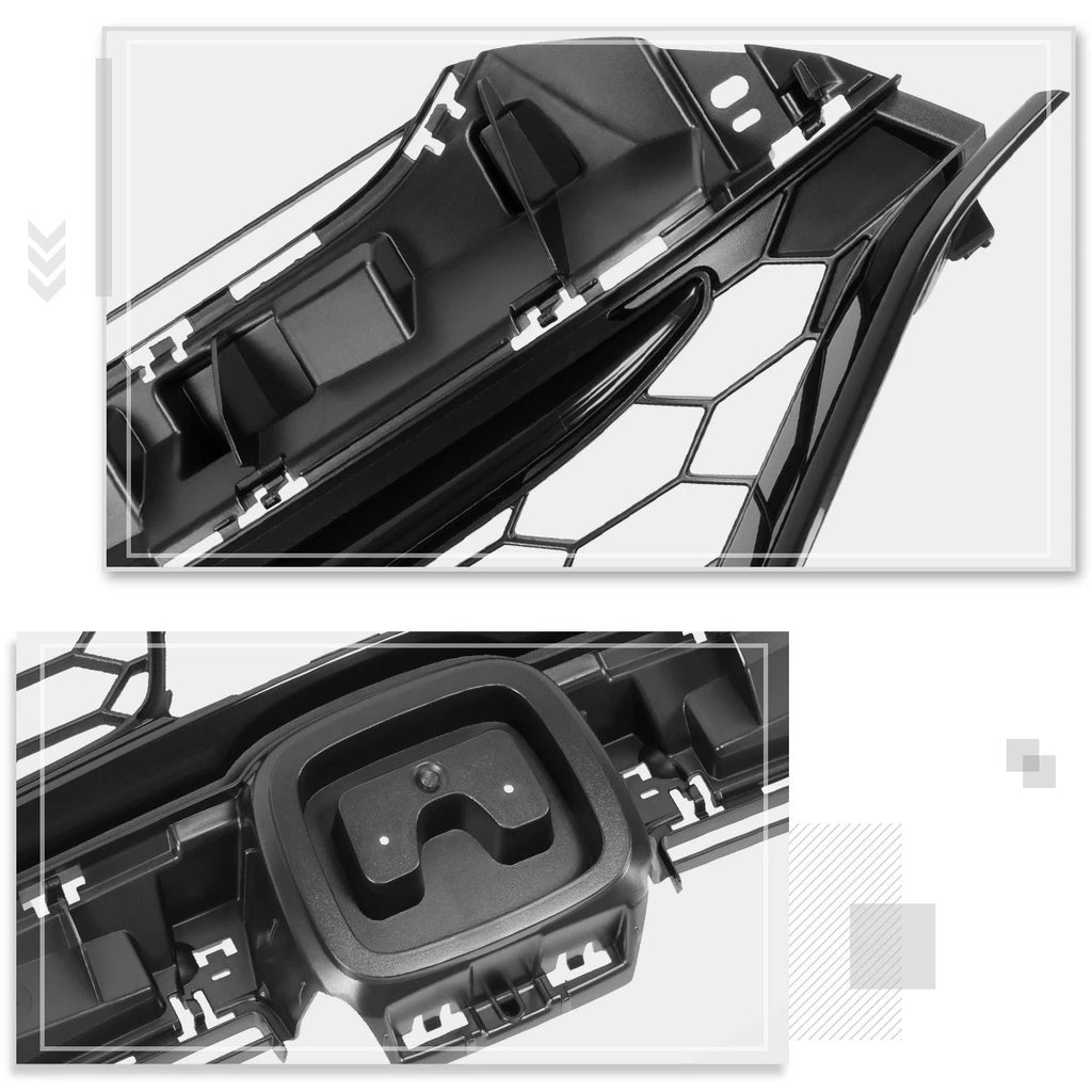Honeycomb Mesh Upper Grille for Honda CR-V (2017–2019) w/Badge Slot