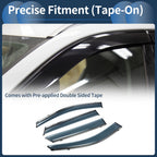 Window Deflectors for Hyundai Santa Fe (2013–2018) - Side Window Vent Visors Black