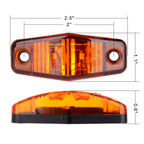 5 Pairs Amber Mini LED Clearance Side Marker Lights for Trailer (1"x2.5")