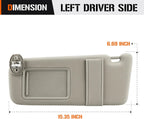 Beige Driver Side Sun Visor with Mirror for Toyota Venza (2009–2016)