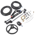 Hydraulic Outboard Steering Kit for Boat (22 FT Hose, 13.5" Wheel)