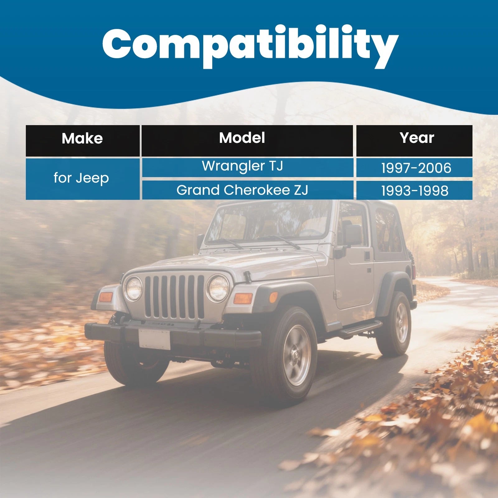 Set of 6 Adjustable Control Arms for Jeep Wrangler TJ (1997–2006)