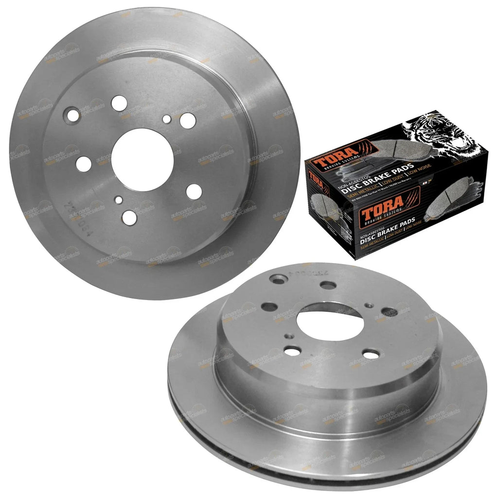 Rear Disc Brake Rotors + Pads Kit for Toyota Tarago (1990–2000)