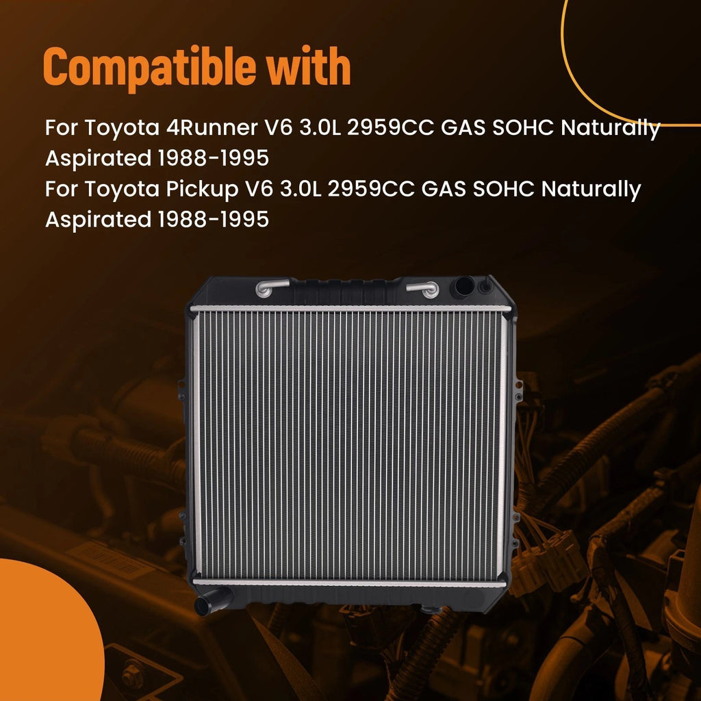 Aluminum Cooling Radiator for Toyota 4Runner V6 3.0L (1988–1995) CU1190