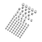 Set of 76 Chrome Bolt Topper Caps for Harley Twin Cam Dyna (1991–2013)