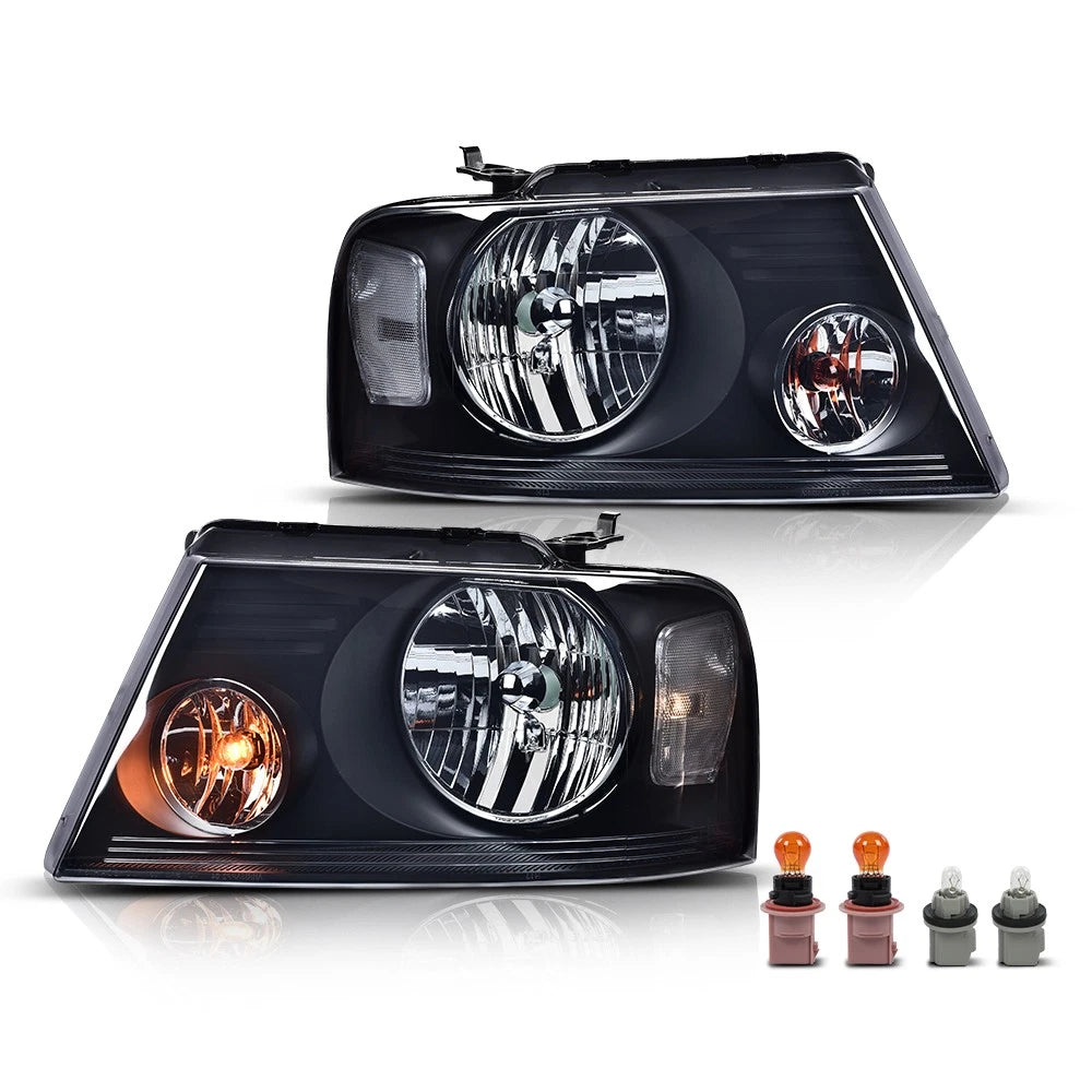 Smoked Headlight and Clear Side Corner Lamps for Ford F150 (2004–2008)