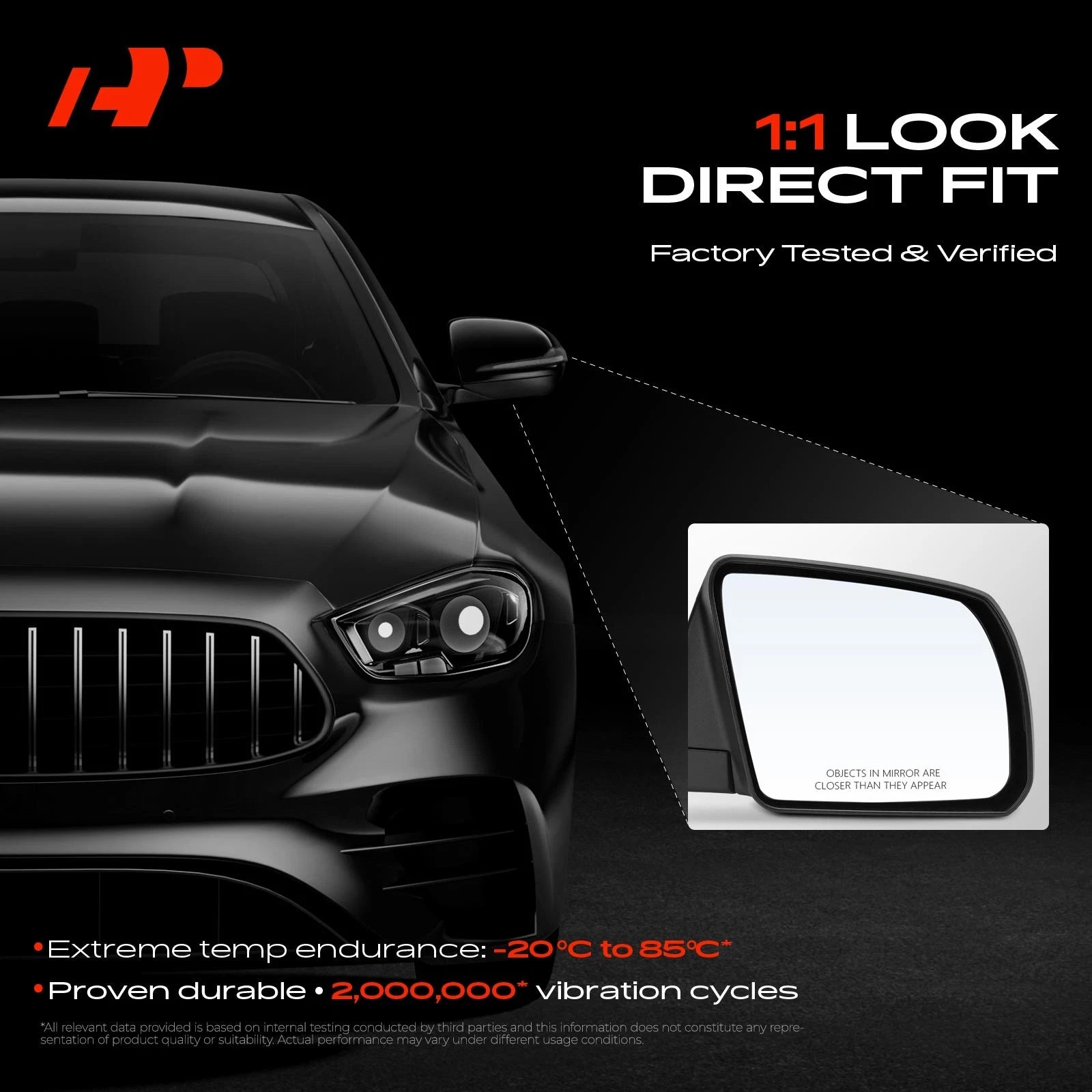 Passenger Power Mirror with Manual Fold for Toyota Sequoia SR5 (2014-2017)