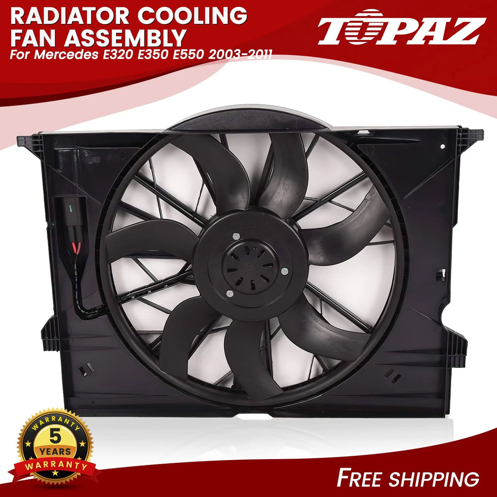 Radiator Cooling Fan Assembly for Mercedes E320 E350 E550 (2003–2011)