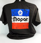 Licensed 1972 Mopar Logo Black T-Shirt with Large Front Graphic (Mopar)