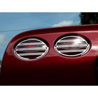 Tail Light Grilles Polished Stainless Steel Slotted 4pc for Chevy Corvette (1997–2004)
