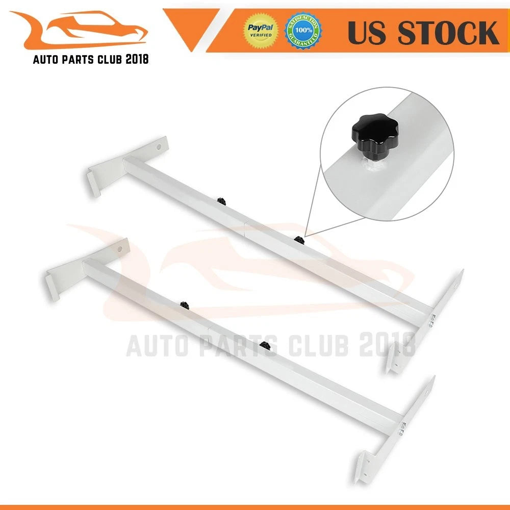 2X Steel Roof Cargo Bars Rack for White Van (600lb Capacity)