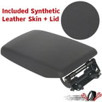 Leather Armrest Console Lid Cover for Toyota Highlander (2008–2014)