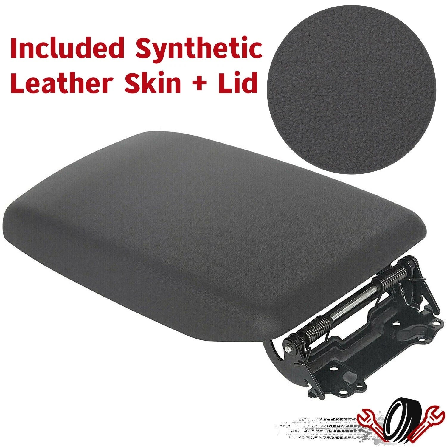 Leather Armrest Console Lid Cover for Toyota Highlander (2008–2014)