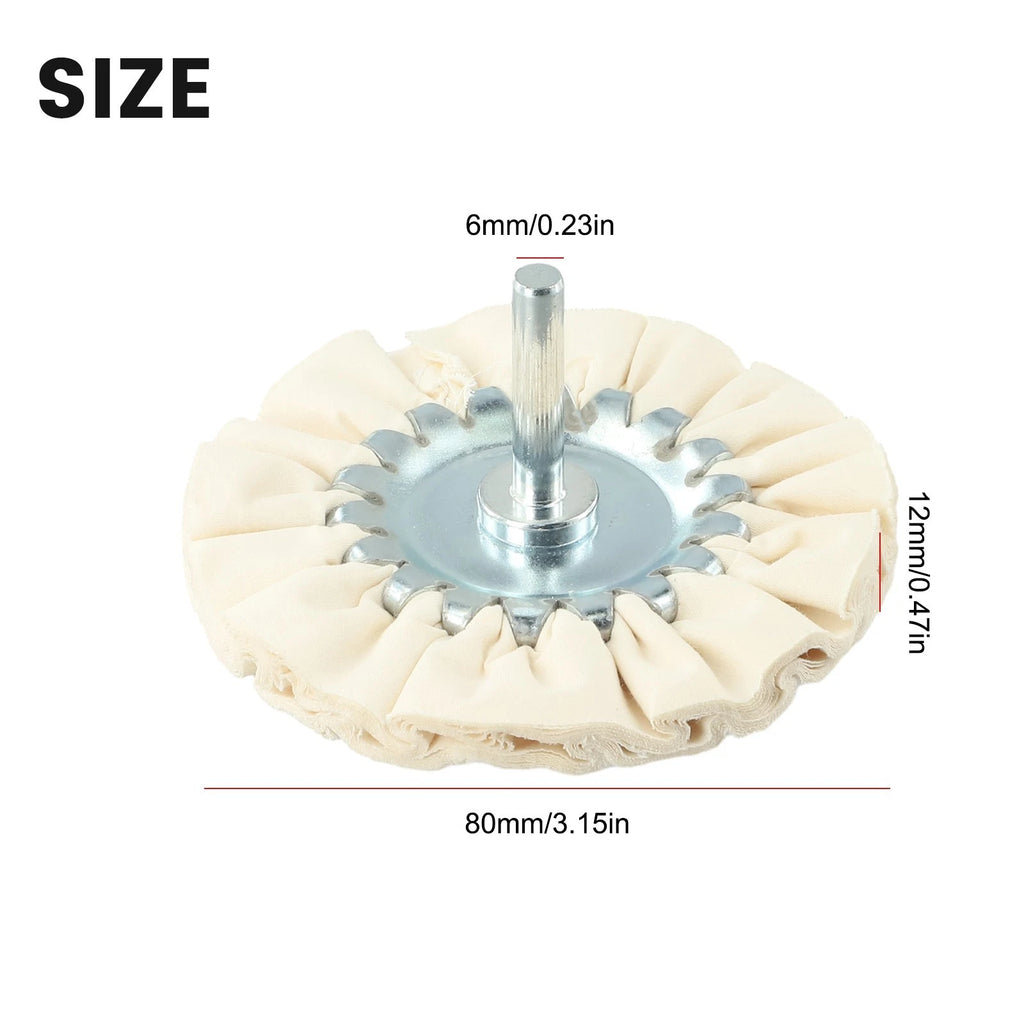 1pc 80mm Cotton Airway Buffing Wheel for Universal Use