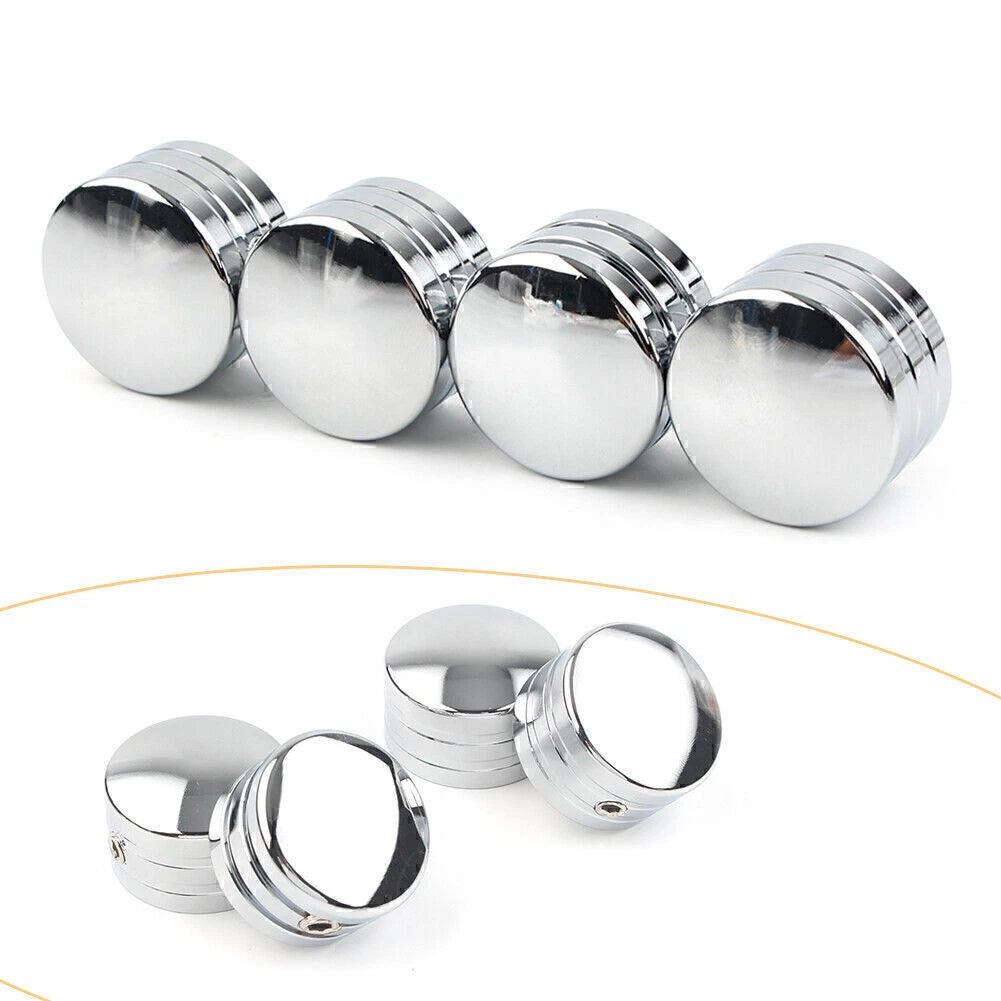 Set of 4 Chrome Spark Plug Head Bolt Cap Covers for Harley Twin Cam (1999–2017)