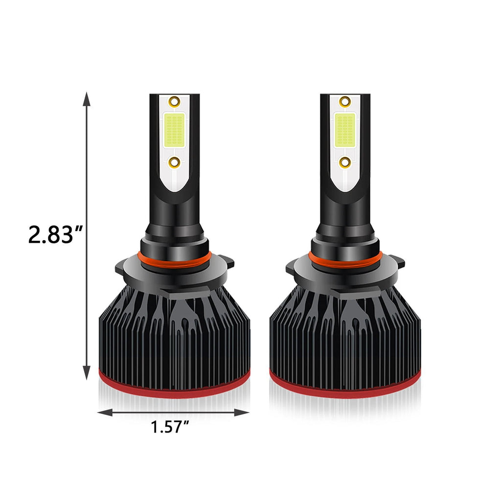 2Pcs 6000K White 9005 Ultra Bright LED Headlight Bulbs for Replacement