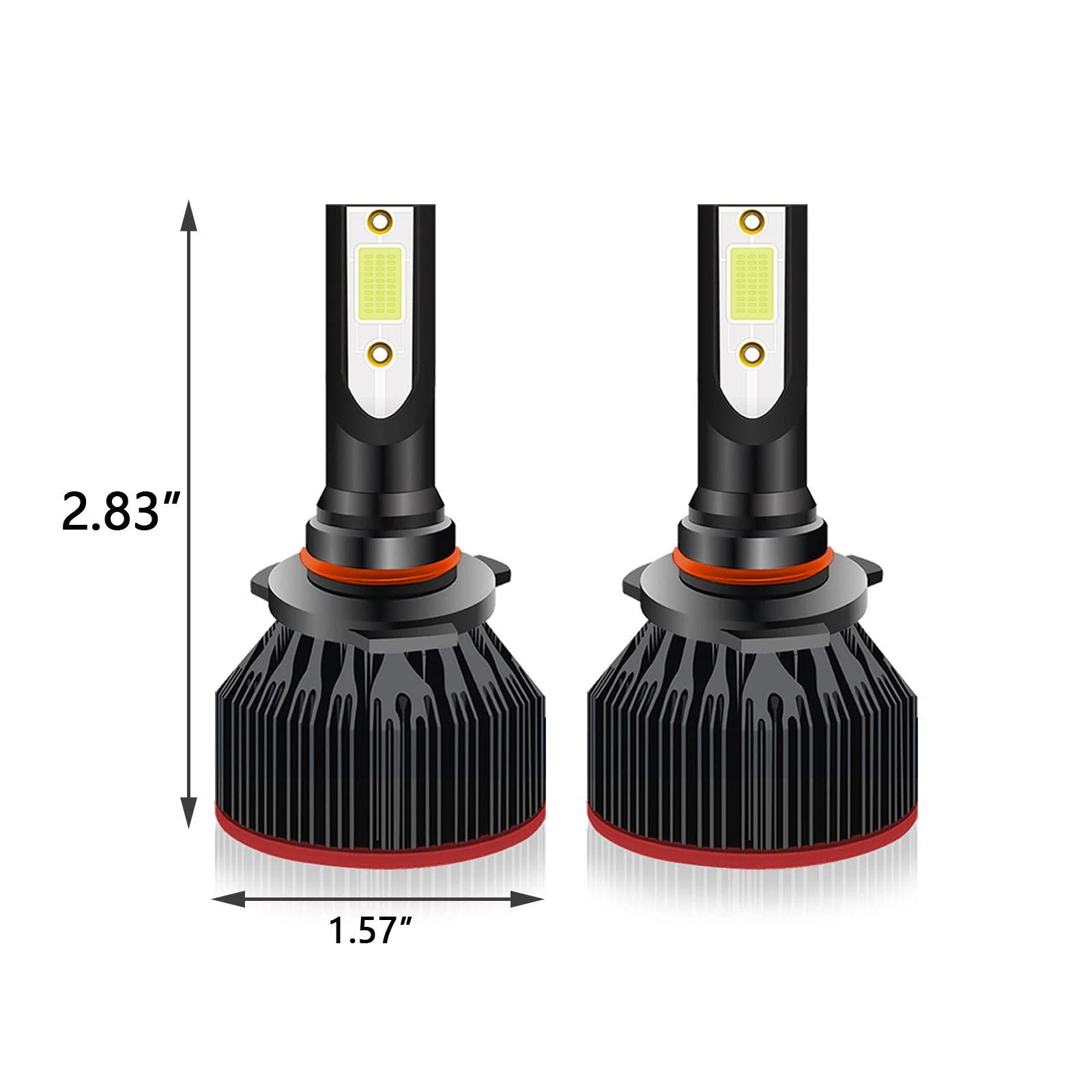 2Pcs 6000K White 9005 Ultra Bright LED Headlight Bulbs for Replacement