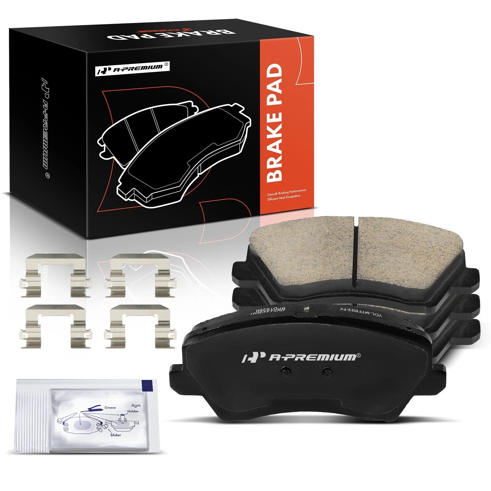 Set of 4 Front Ceramic Brake Pads for Kia Forte (2017–2018)