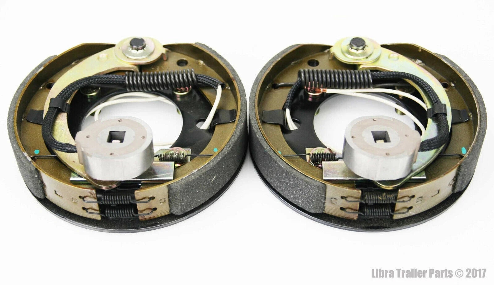 Set of 2 Electric Brake Assemblies for LIBRA Trailer (7" X 1-1/4") - 21001
