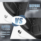 Set of 4 Door Lock Latch Covers for Dodge (Black)