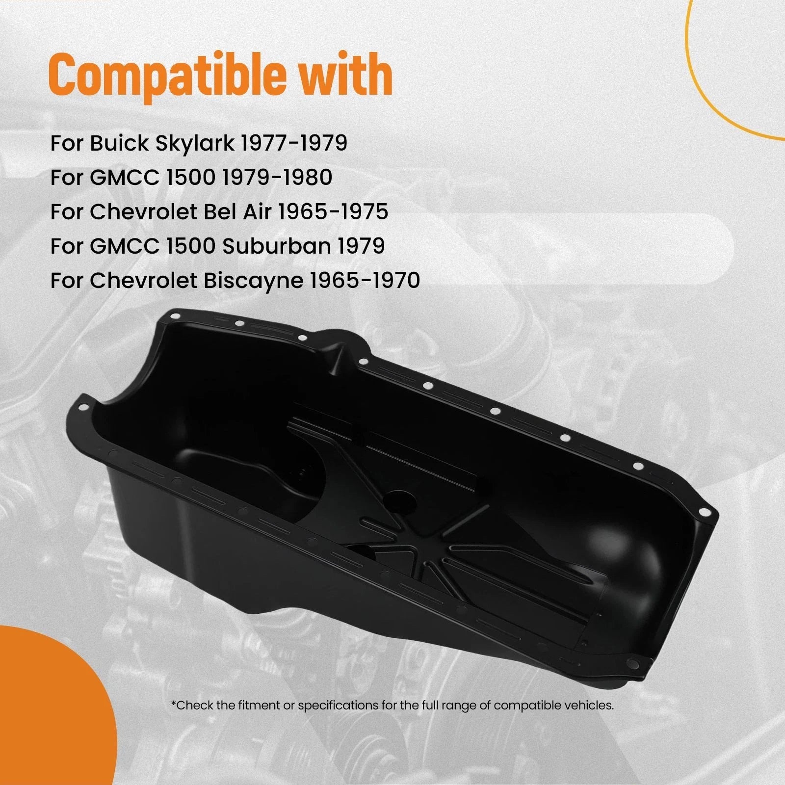 Engine Oil Pan for Chevrolet Monte Carlo (1970–1977) Steel