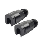Black 6AN Male to 3/8" Quick Disconnect EFI Fuel Rail Adapter for Car