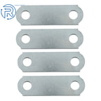 Set of 4 Double Eye Spring Trailer Shackle Straps for Tandem Axle (3500-7200lbs)