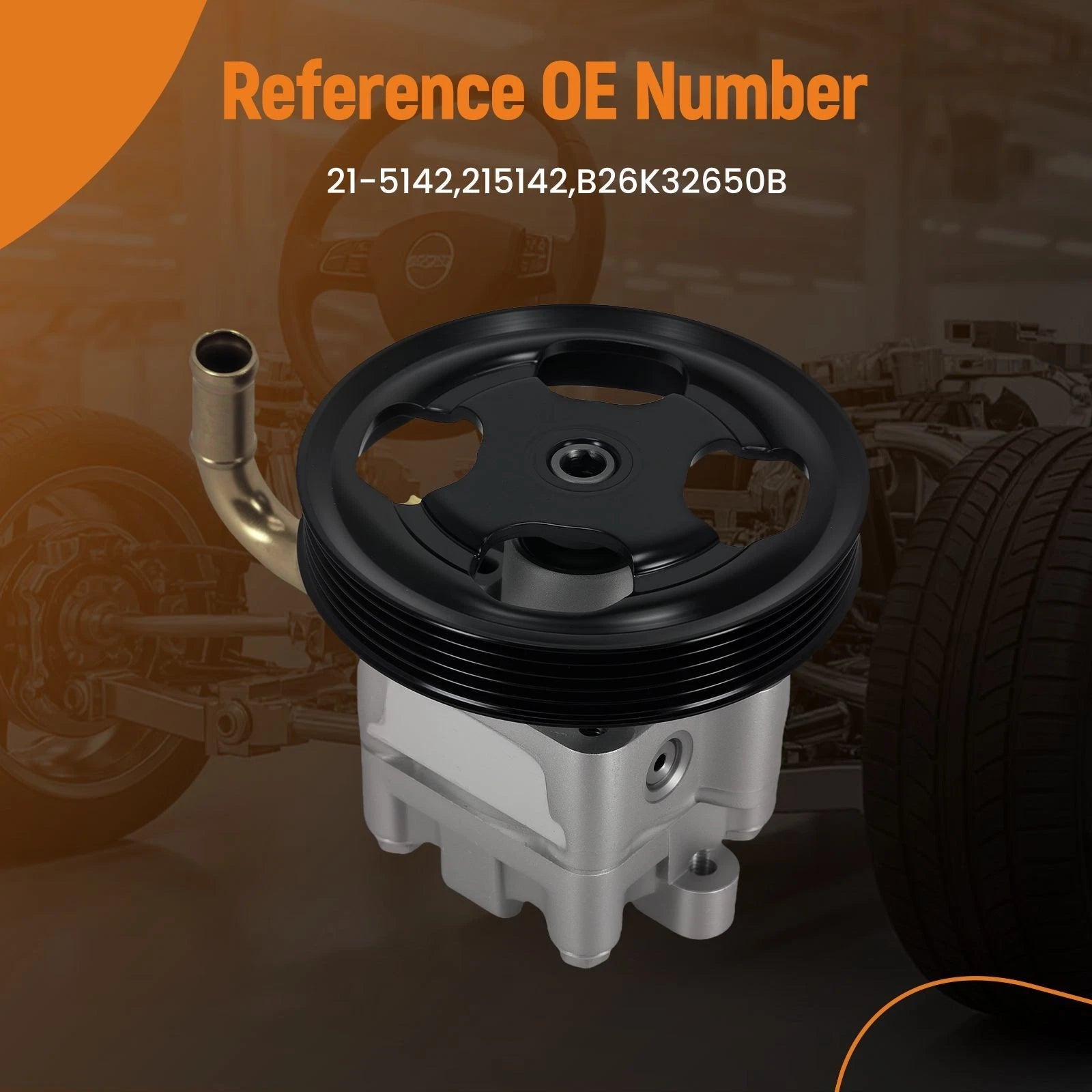 Front Power Steering Pump for Mazda Protege 1.8L 2.0L (1999–2000) 215142 78-7080
