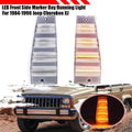 Clear LED Front Corner Side Marker Lights for Jeep Cherokee XJ Comanche (1984–1996)