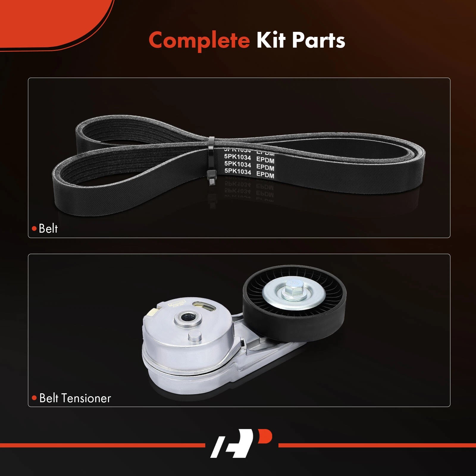 2X Serpentine Belt Drive Component Kit for Chevy Malibu (2004-2005)