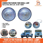 White Lens Turn Signal Parking Light for Willys Jeep CJ (1945-1975)