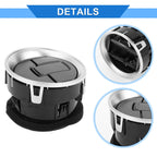 Set of 4 Center Dash A/C Outlets for Ford F150 LOBO (2009–2014) ABS Black Silver
