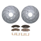 Front Brake Kit 330mm Drilled Disc Rotors & TRW Metallic Pads for Chevy Tahoe GMC Yukon