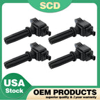 Set of 4 Ignition Coils for Ford Explorer Focus Fusion Lincoln MKZ (2006–2019) - UF670 DG546