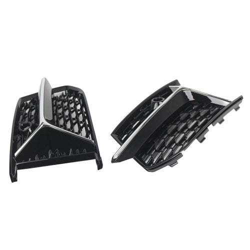 1 Pair Chrome Front Fog Light Grille Cover for Audi A6 S6 C8 (2018–2024)