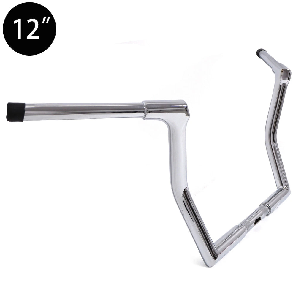 Chrome 12" Ape Hanger Handlebar for Harley Touring 1986–2023