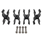 Set of 4 Double Tube Boat Clip Holders for Bimini Top Poles (7/8" to 1")