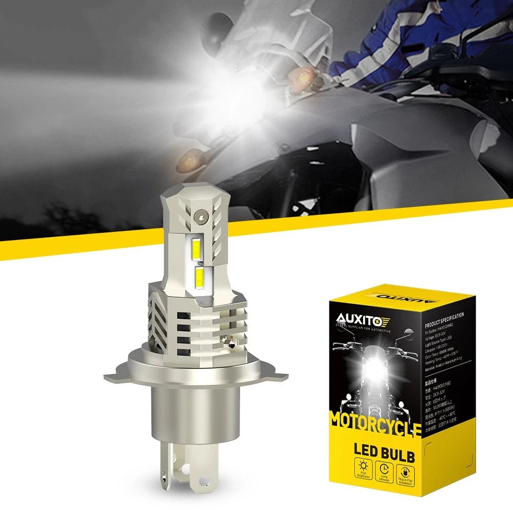 AUXITO H4 6000K LED Hi/Lo Beam Headlight Bulb for Motorcycle