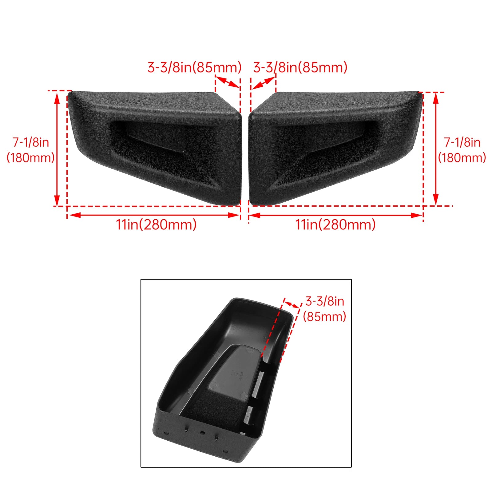 Set of 2 Front Bumper End Cap for Hummer H2 (2003–2009) - Textured Black
