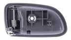 2 x Front LH+RH Textured Grey Inner Door Handle for Kia Rio (2002–2005)