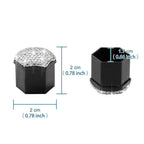 Lug Nut Covers 20Pcs White Rhinestone for Cars