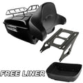 Trunk Backrest Pad Mount Rack for Harley Electra Glide, Street Glide (2014–2023)