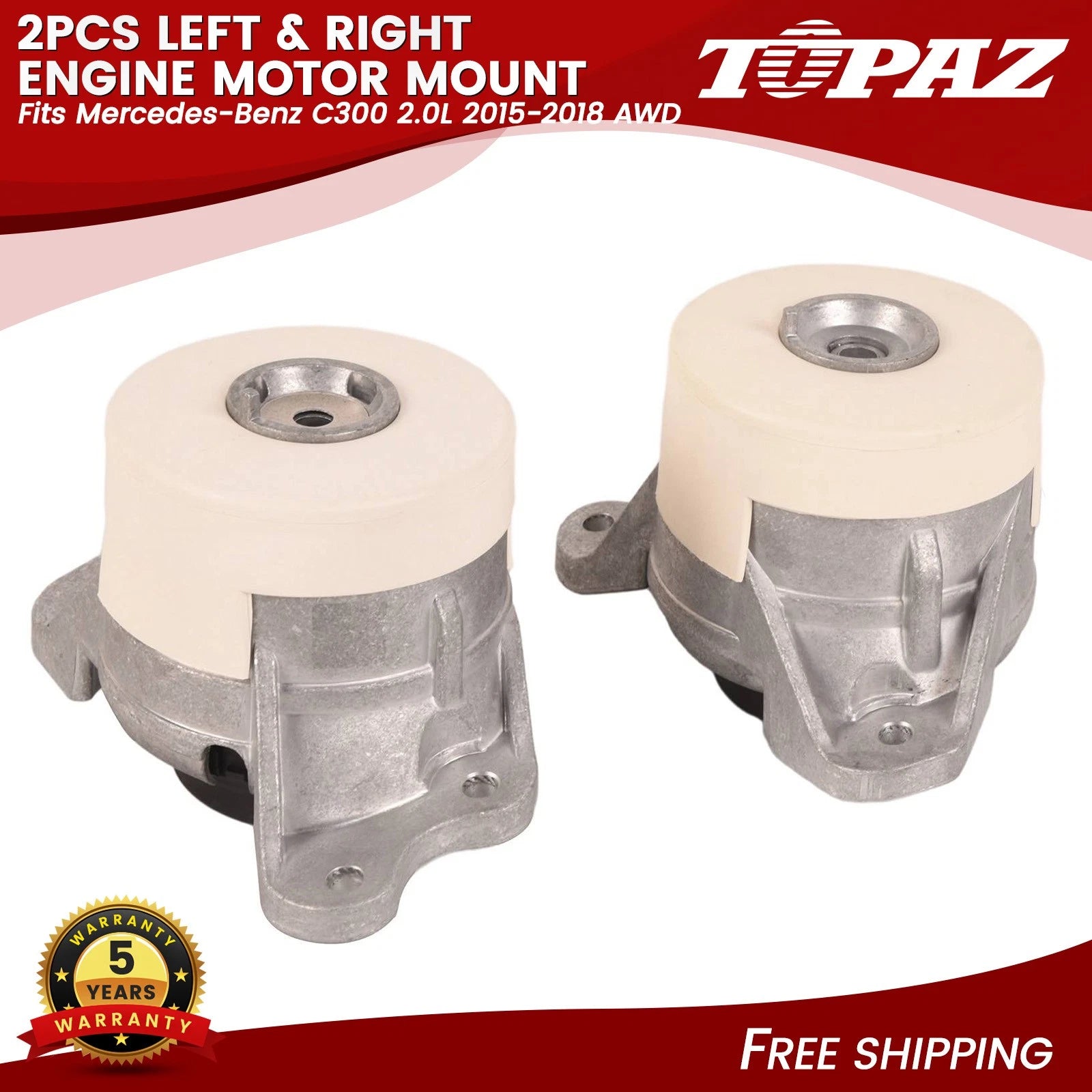 2Pcs Engine Motor Mount for Mercedes-Benz C300 (2015–2018)