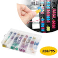 220Pc Blade Fuse Assortment Kit for Auto Truck (Universal)