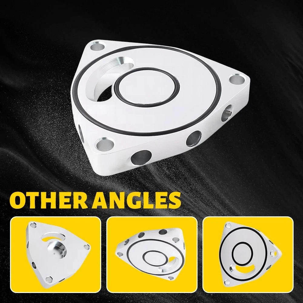 Blow Off Valve Plate Spacer for Honda Civic (2015–2021) BOV Silver Adapter
