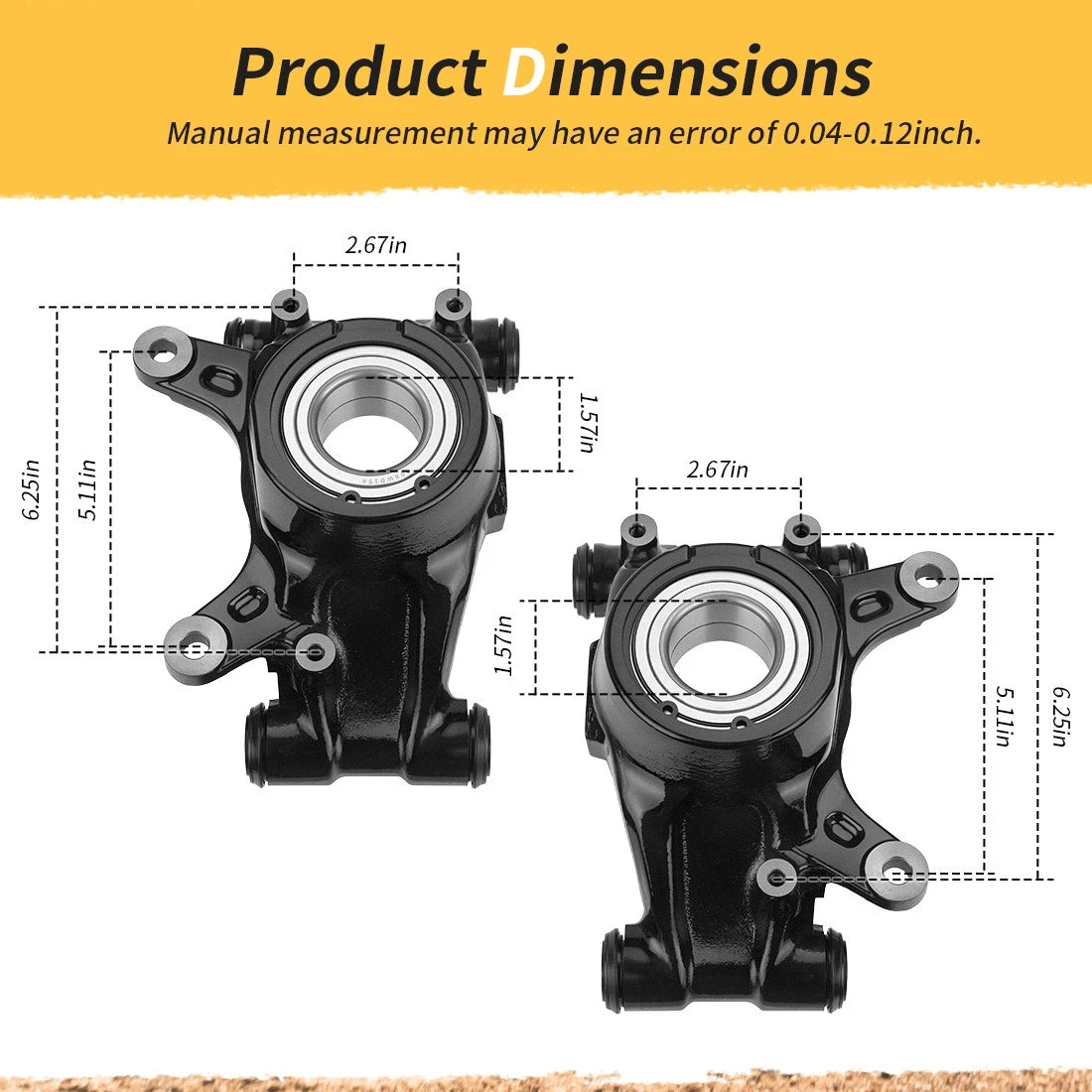 Rear Left Right Knuckle Kit for Honda Pioneer 1000 (2016–2023)