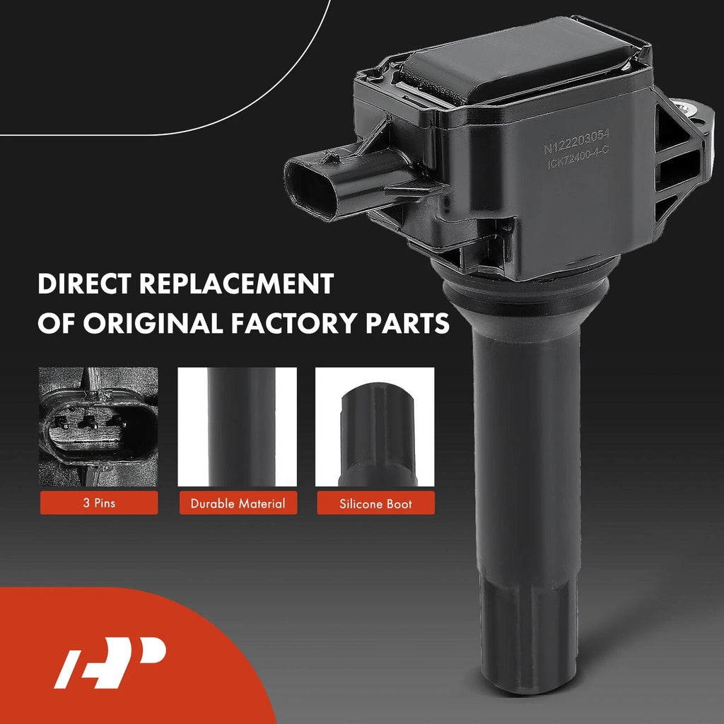 Set of 4 Ignition Coils & 4 Iridium Spark Plugs for Subaru Outback Forester
